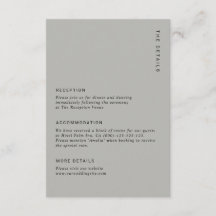 Minimalistisk och Chic Grå Modern Enkel Bröllopsde