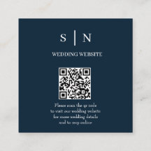 Minimalistisk och Chic | Marinblå och Vit QR-kod