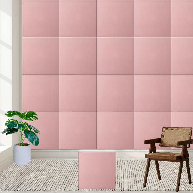 Minimalistisk och Chic Mjuk  Rosa keramik Tile Kakelplatta (Minimalist & Chic Soft Blush Pink Ceramic Tile)
