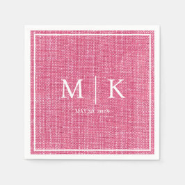 Minimalistisk och Chic | Rosa Denim Tyg Bröllop Pappersservett