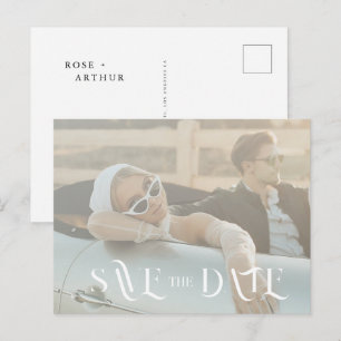 Minimalistisk och chic Save The Date-inbjudan Inbjudan Vykort