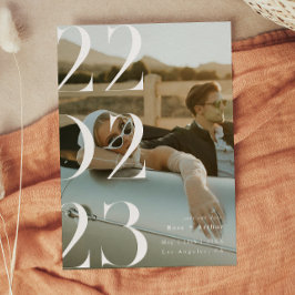 Minimalistisk och chic svart-vit Save the date Inbjudningar