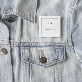 Minimalistisk och Chic | Vit och Svart Bröllop Knapp
