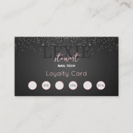 Minimalistisk och Elegant Nagel Tech Loyalty Visitkort