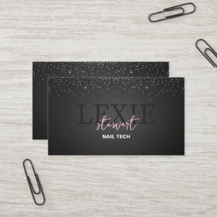 Minimalistisk och elegant nageldesign-avtal visitkort