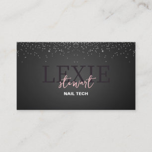 Minimalistisk och Elegant Nagelteknik QR-kod Visitkort