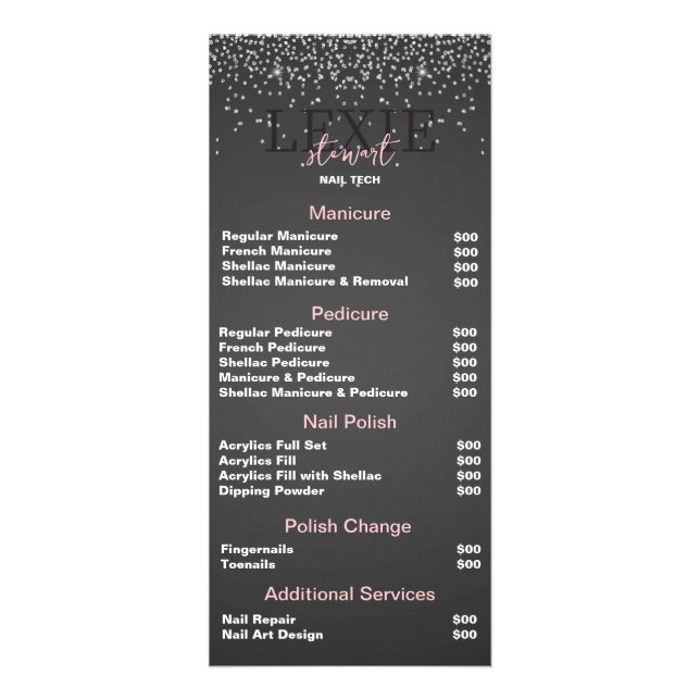 Minimalistisk och Elegant Nagelteknik Reklamkort (Framsidan)