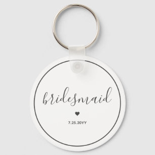 Minimalistisk och Elegant-skriptbrider Nyckelring