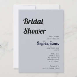 Minimalistisk och enkel Cloud Grått-Möhippa Inbjudningar