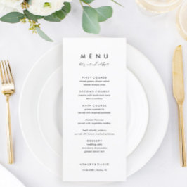 Minimalistisk och enkel Låt oss Eat Bröllop Guest  Meny