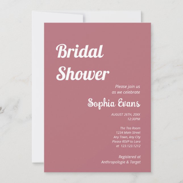 Minimalistisk och enkel Möhippa Ro Guld Inbjudningar (Framsida)