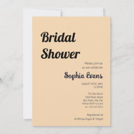 Minimalistisk och enkel Sand Brown-Möhippa Inbjudningar