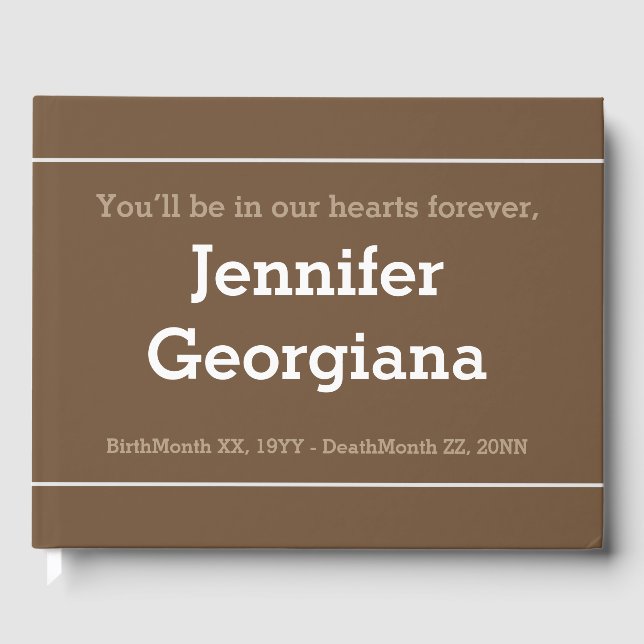 Minimalistisk och enkel sympati för gästboken gästböcker (Framsida)