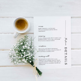 Minimalistisk och modern enkel detaljerad bifogad inbjudningar