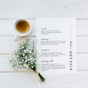 Minimalistisk och modern enkel detaljerad bifogad inbjudningar