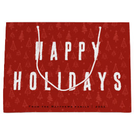 Minimalistisk och modern Red Julgran-familj