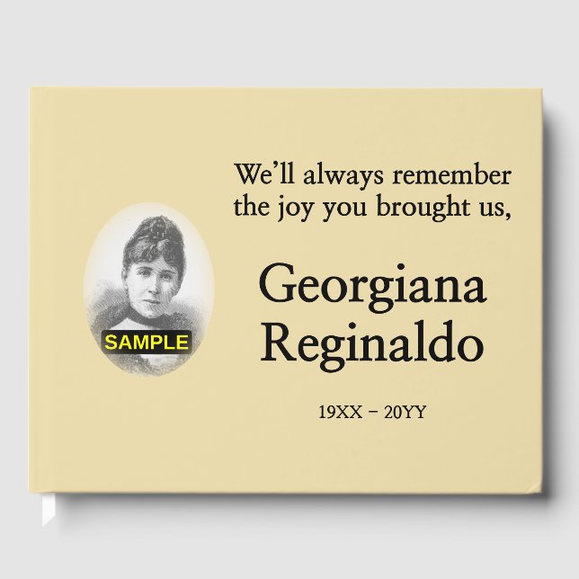 Minimalistisk och Personlig-begravningsbok Gästböcker (Framsida)