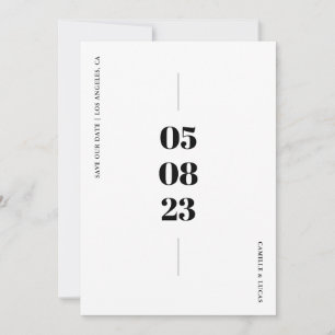 Minimalistisk och trendig bröllopshälsning Spara d Inbjudningar