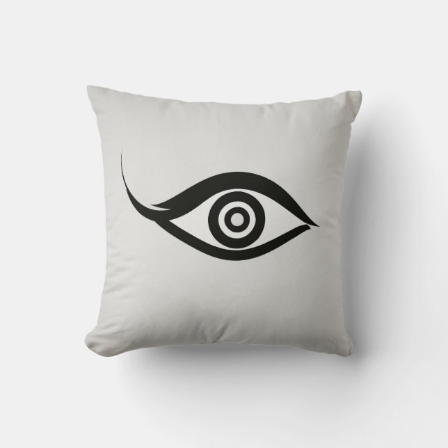 "Minimalistisk Öga-Logotyp Pillow" Kudde (Framsida)