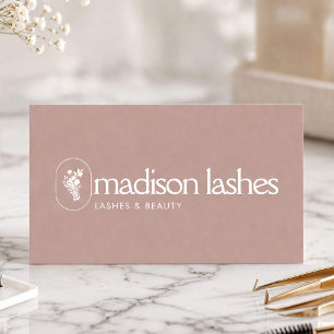 Minimalistisk ögonfranskonstnär Beauty Branding Ro Visitkort