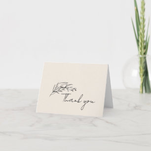 Minimalistisk Olivgren Script Anpassad Tack Kort