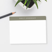 Minimalistisk Olivgrön Elegant Monogram