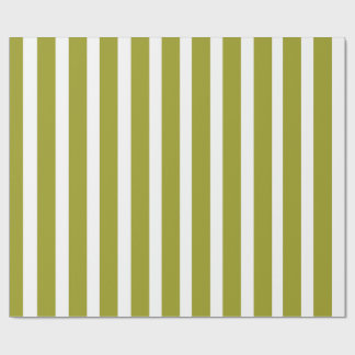 Minimalistisk Olivgrön & Vit Vertikal Rand Presentpapper