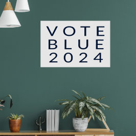 Minimalistisk omröstning Blue Kamala Harris 2024 Poster