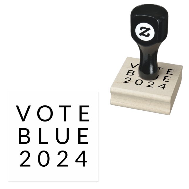 Minimalistisk omröstning Blue Kamala Harris 2024 Stämpel (Stämplad)