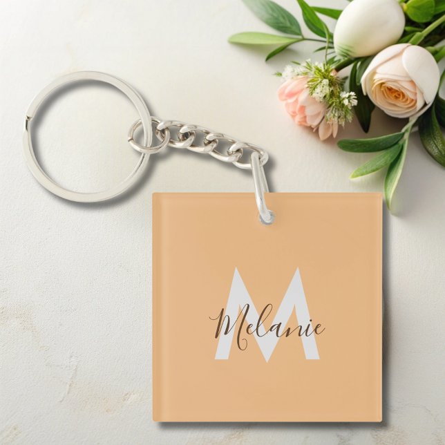 Minimalistisk orange av modern elegant, monogram (Skapare uppladdad)