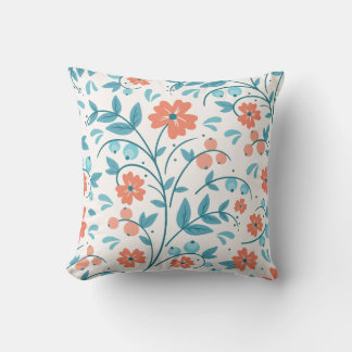 Minimalistisk orange blomma kudde
