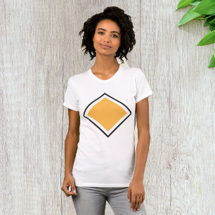 Minimalistisk orange diamant geometrisk form t shirt