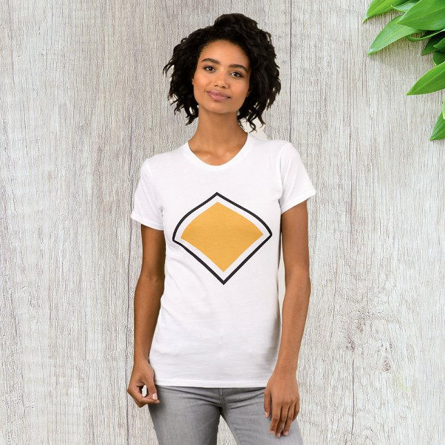 Minimalistisk orange diamant geometrisk form t shirt (Skapare uppladdad)