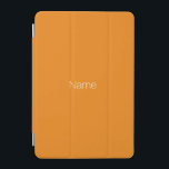 Minimalistisk orange, eget namn, monogram initiale iPad mini skydd<br><div class="desc">Elegant minimalist modern apricot orange,  eget namn monogram initialer iPad mini Cover</div>