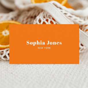Minimalistisk Orange för Retro Social-media Visitkort