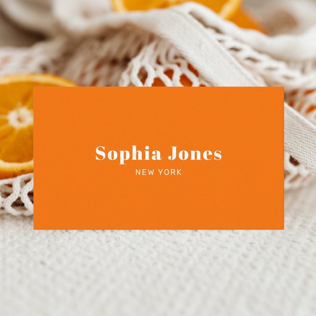 Minimalistisk Orange för Retro Social-media Visitkort (Skapare uppladdad)