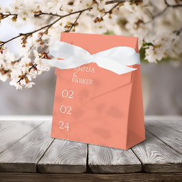 Minimalistisk orange presentbox för bröllopsgäster presentaskar