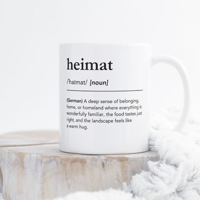 Minimalistisk ordlista i Heimat Definition German  Kaffemugg (Skapare uppladdad)