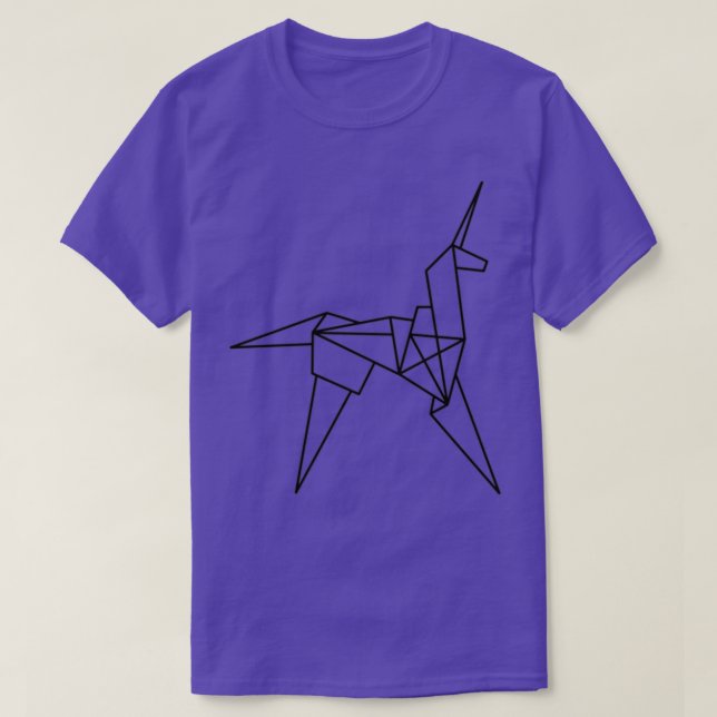 Minimalistisk origami-enmajs i vitt t shirt (Design framsida)