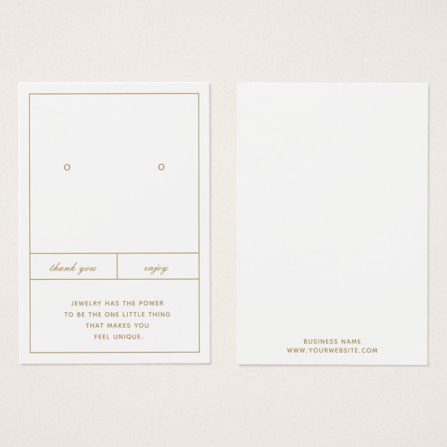 Minimalistisk öronkortsdesign visitkort (Framsida & baksida)