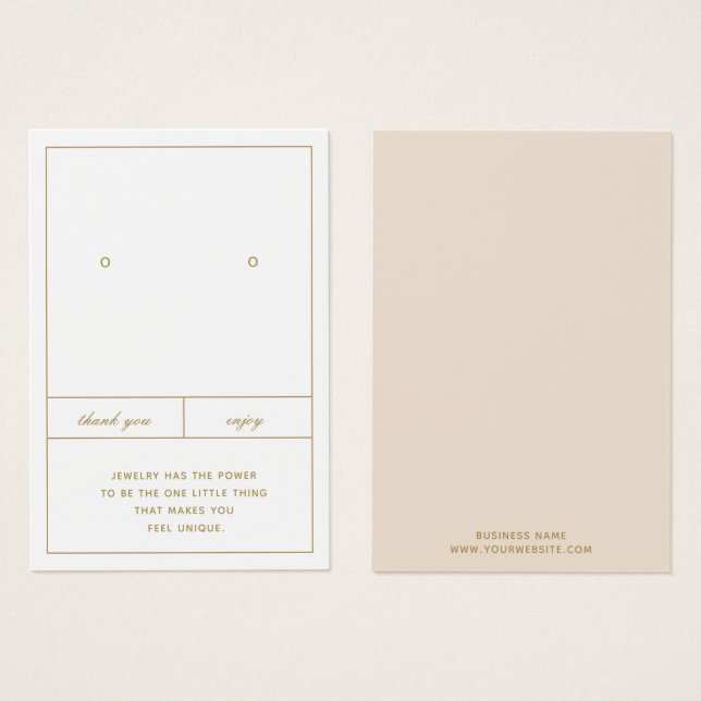 Minimalistisk öronkortsdesign visitkort (Framsida & baksida)