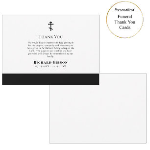 Minimalistisk ortodox Christian Memorial Tack Kort