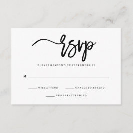 Minimalistisk OSA av svart och vit typografi Kort