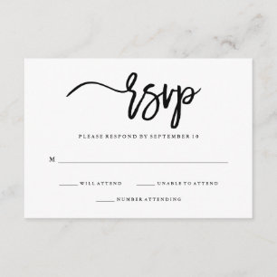 Minimalistisk OSA av svart och vit typografi Kort