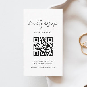 Minimalistisk OSA-Bröllop webbplats för QR-kod Tilläggskort