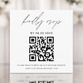 Minimalistisk OSA-Bröllop webbplats för QR-kod Tilläggskort