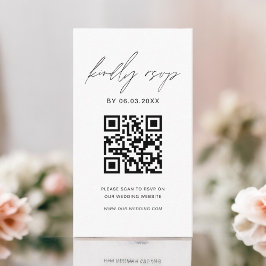 Minimalistisk OSA-Bröllop webbplats för QR-kod Tilläggskort