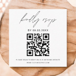 Minimalistisk OSA-Bröllop webbplats för QR-kod Tilläggskort