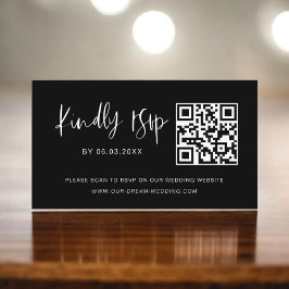 Minimalistisk OSA-Bröllop webbplats för QR-kod Tilläggskort