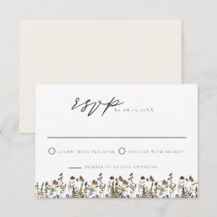 Minimalistisk OSA kort av Mute Wildblommes vattenf